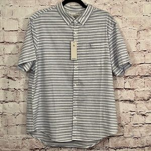 Penguin by Munsingwear Mens Shirt Classic Fit Button Down Blue/WhiteXL